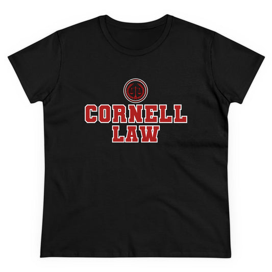 Cornell Law T-Shirt, Attorney, Lawyer, Law School, University, Bar Exam,Cornell University Law School- Adult, Semi-fitted, Smaller Size Image, T-shirt