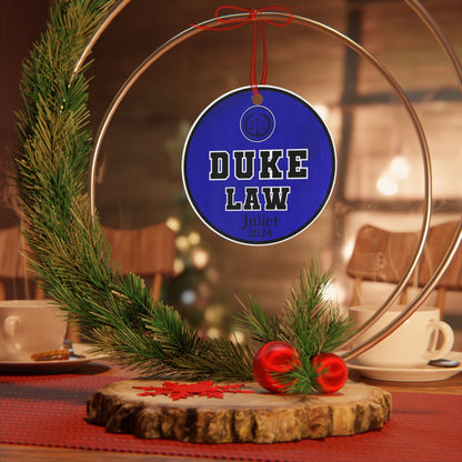 Duke Law Ornament, Metal Ornament, Law Legal Gift, Scale Of Justice, Christmas Birthday Gift, Duke Law, Attorney, Alumni, Graduation