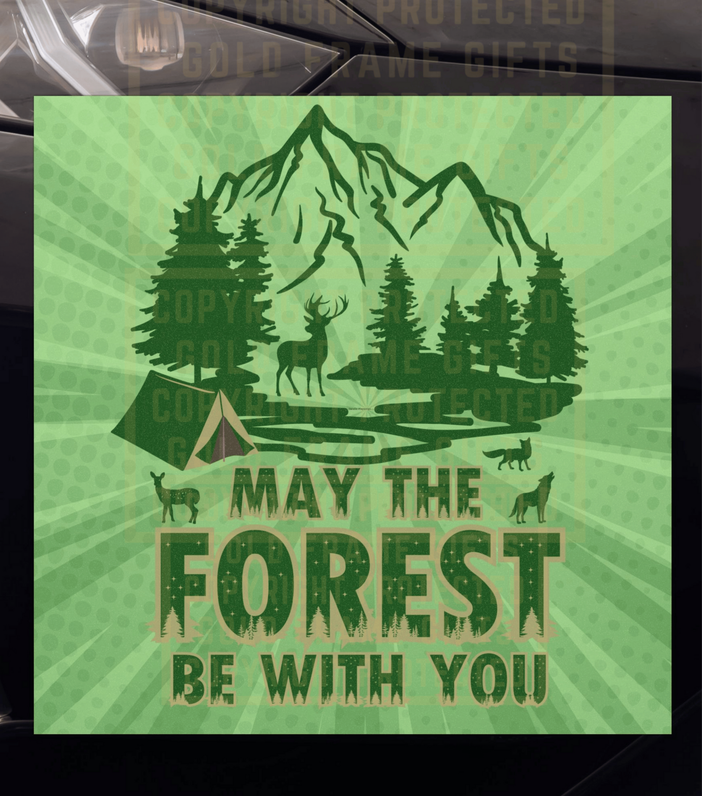 Camping Magnet, May The Forest Be With You, Star Wars Theme, Refrige, Car Magnet