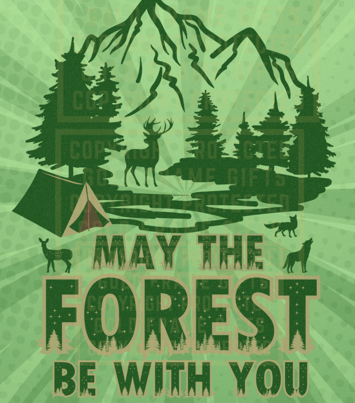 Camping Magnet, May The Forest Be With You, Star Wars Theme, Refrige, Car Magnet