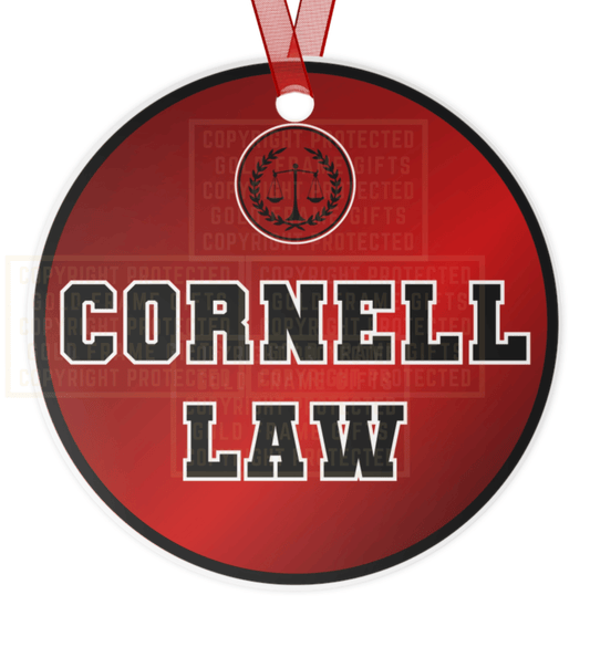 Cornell Law Ornament, Metal Ornament, Law Legal Gift, Scale Of Justice, Christmas Birthday Gift, Cornell Law, Attorney, Alumni. Graduation