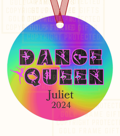 Dance Queen Ornament, Dancer Metal Ornament, Dancer Gift, Gift For Dancer Mom Dad, Christmas Birthday Gift For Dancer Ballet Tap Jazz Modern