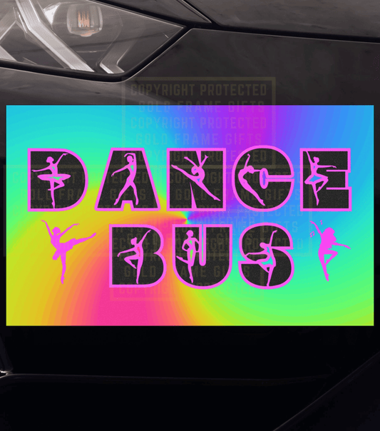 Dance Bus Magnet, Dancer, Car, Refrigerator Magnet, Dance Mom, Weatherproof, Durable, Gift For Dance Mom, Dad, Gift For Dancer, Ballet, Tap