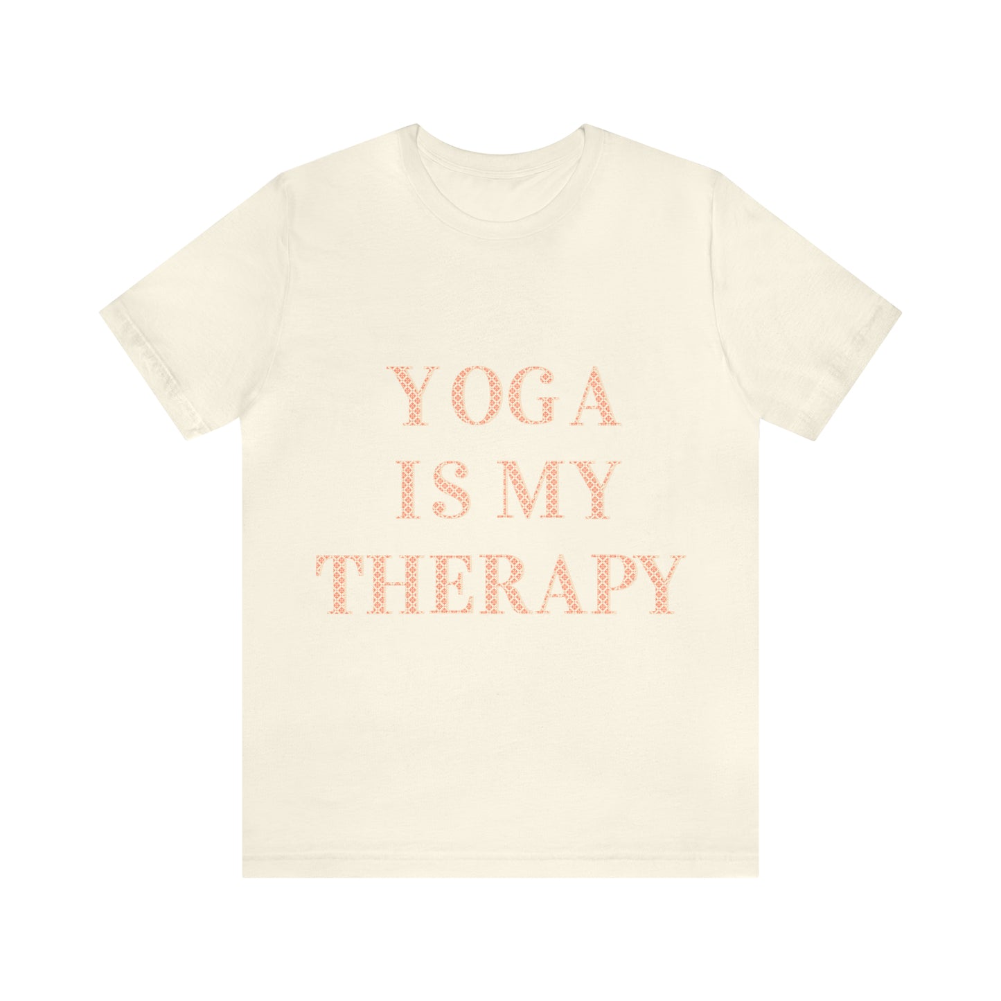 Yoga Is My Therapy- Adult, Regular Fit, Soft Cotton, Full Size Image, T-shirt