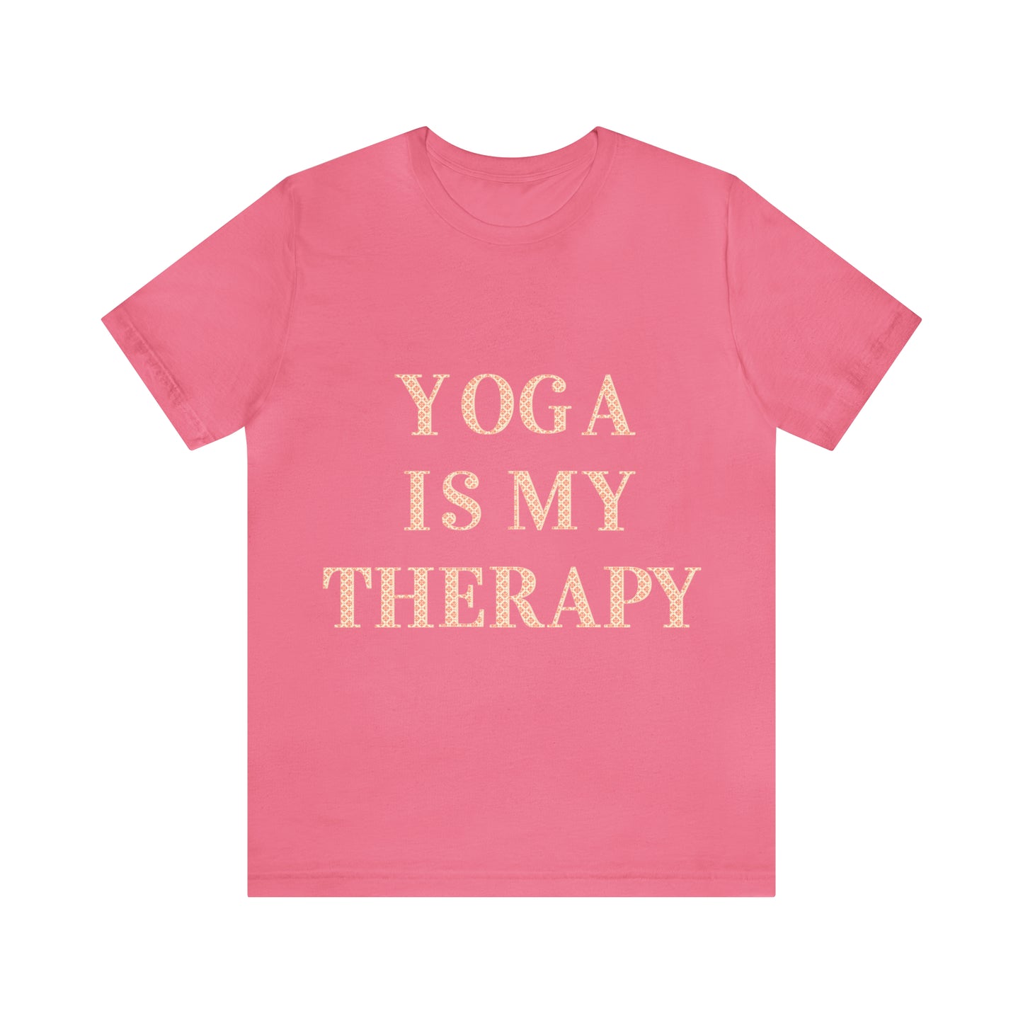 Yoga Is My Therapy- Adult, Regular Fit, Soft Cotton, Full Size Image, T-shirt